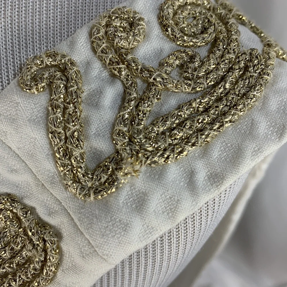 Lilly Pulitzer Suzette White Cotton Shift Dress with Gold Braid Trim - Picture 5 of 8